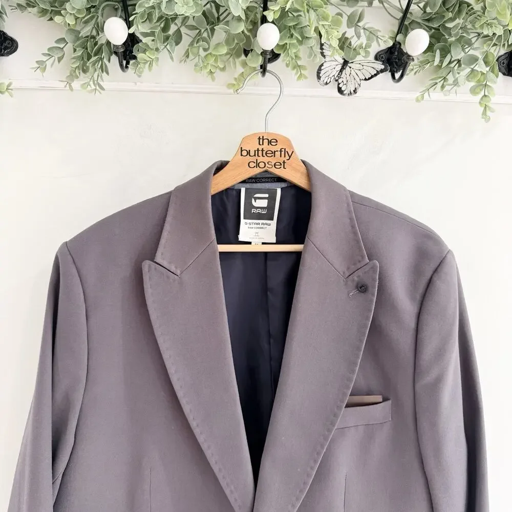 men's G-Star Raw Gray Blazer Size 54 FF4614